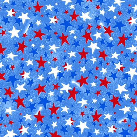 Star Power 108" | Blue w/ Red Stars