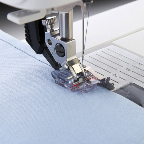 Clear 1/4" Right Guide Foot w/IDT