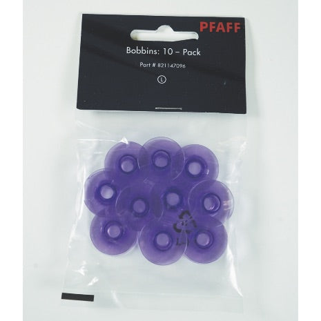 Pfaff Plastic Bobbins, 10-pack Blue Fits A,C,D,E,F,G, 820779096 -  7393033034894