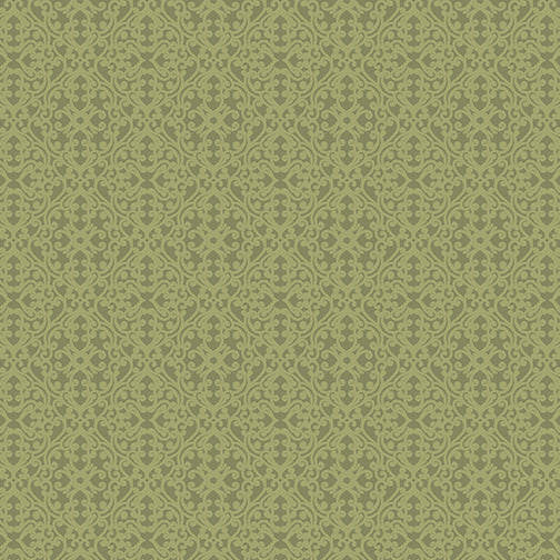 Damask Diamond | Light Basil