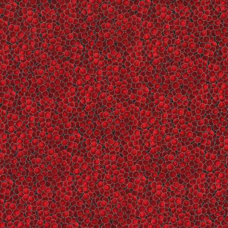 Red Berries w/Silver Metallic