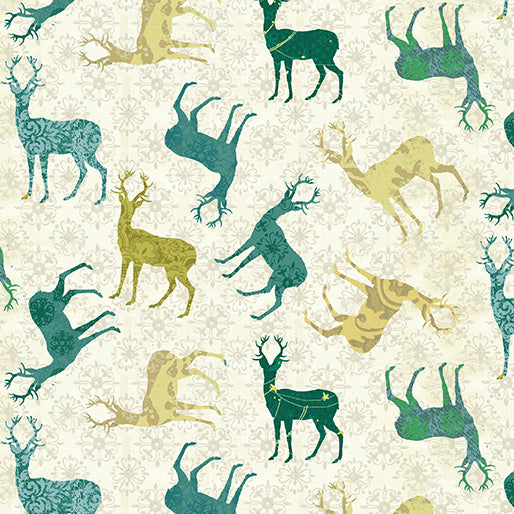 Christmas Magic | Teal Patterned Deer