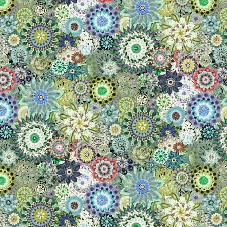 Floral Crochet 108" | Green