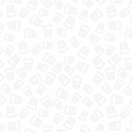 Sew Happy | White on White Thimbles