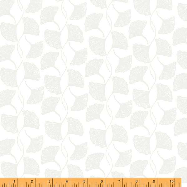 Maker's Collage | White on White Ginkgo Leaves
