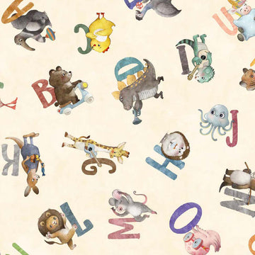 Animal Alphabet | Cream Letters Toss