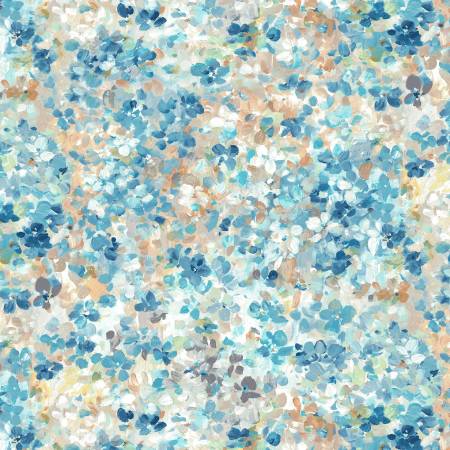 Blue Scattered Flowers