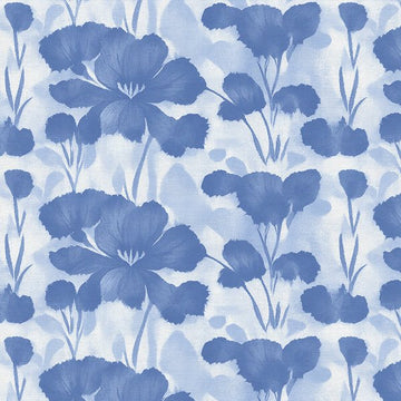 Abstract Florals | Blue on White