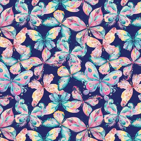 Faith & Grace | Dreamy Butterflies - Navy