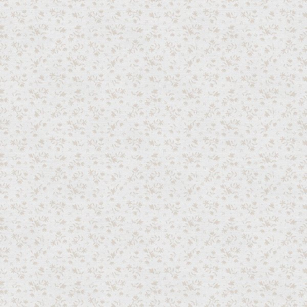 Textured Tonals | Ditsy Bouquets - Tan on White