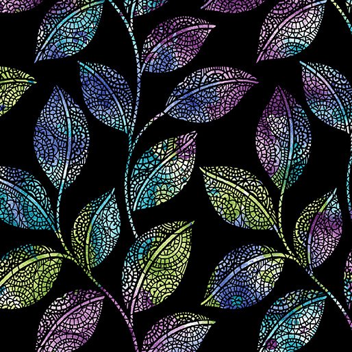 Go w/ the Flow | Mosaic Leaves - Black