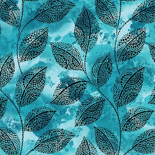 Go w/ the Flow | Mosaic Leaves - Turquoise