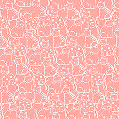 Meow Meow Meow | Packed Cats - Coral