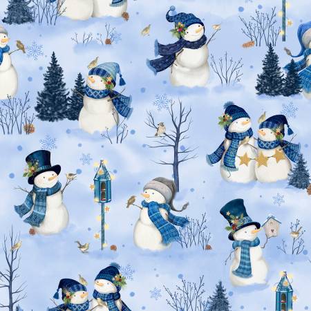 Let It Snow-Man | Scenic Snowmen - Light blue
