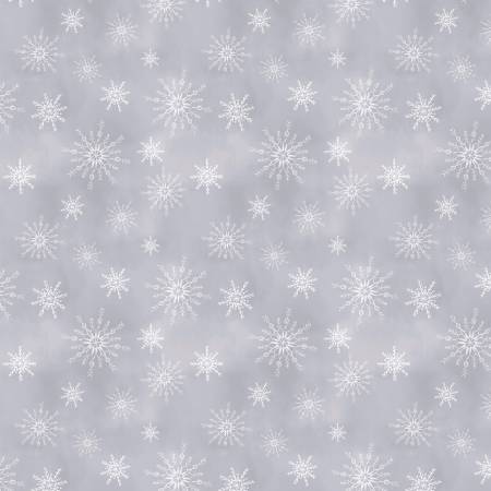 Let It Snow-Man | Snowflakes All Over - Gray