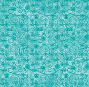 Rejoice | Floral Scroll - Aqua