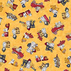 American Heroes Firefighter | Dalmatians & Fire Trucks - Gold