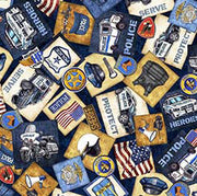 American Heroes Police | Overlapping Patches - Navy