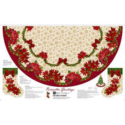 Poinsettia Greetings | Treeskirt 60"