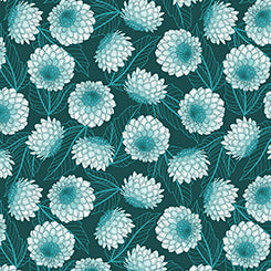 Dahlias at Dusk | Dahlias - Dk Teal