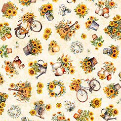 Sunflower Serenade | Sunflowers & Bikes - Oatmeal
