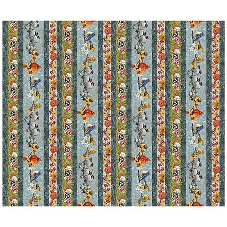 Joyful Garden | Bird & Floral Strip