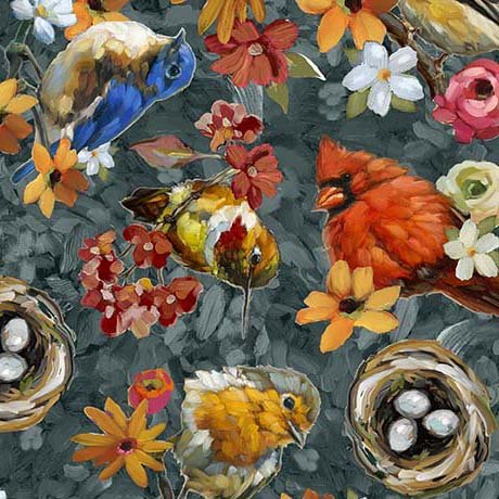 Joyful Garden | Bird Toss - Dk. Teal