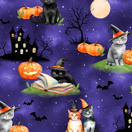 Spooky Tails | Scenic Cats - Purple