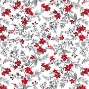 Scarlet's Treasure | Floral Vines - White/Red