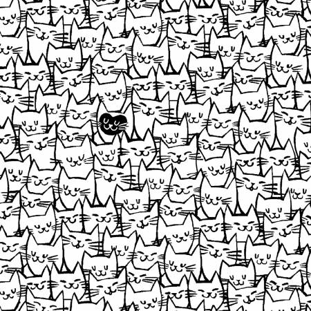 Packed Cats 108" | White