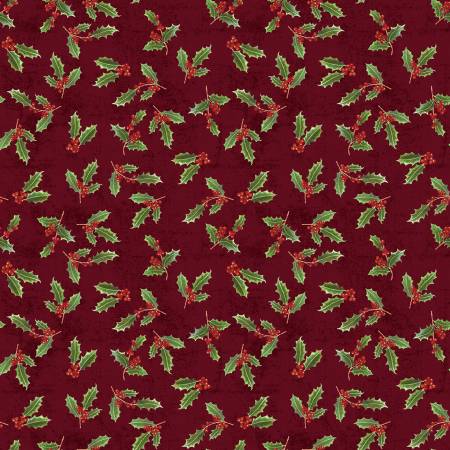 Holiday Splendor | Touch of Holly - Burgundy