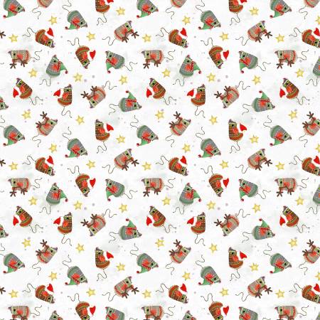 Meowy Christmas | Jolly Mice - White