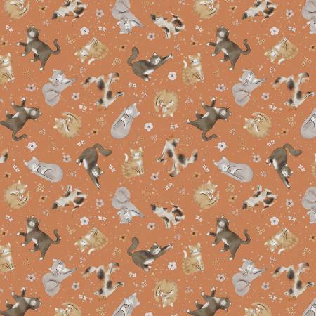 Petal & Purr | Feline Friends - Rust