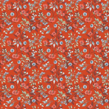 America the Beautiful | Flowing Florals - Red