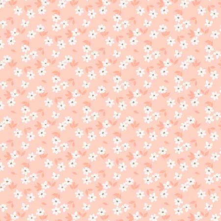 Light Coral Scattered Flowers