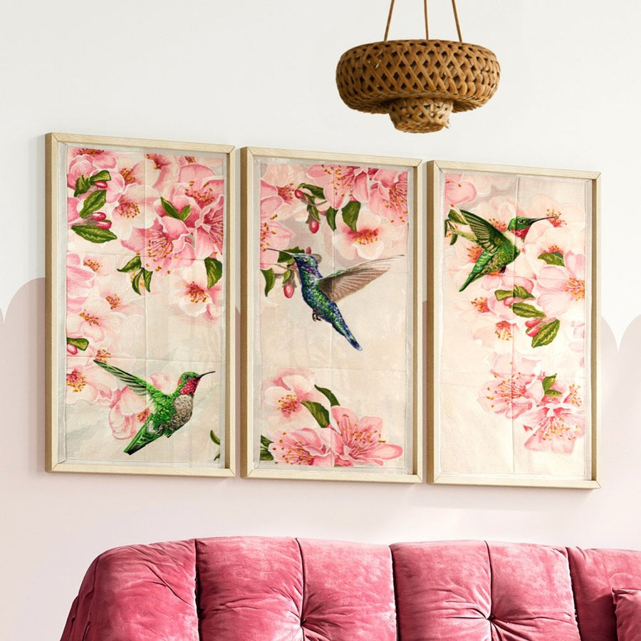 Spring Hummingbirds | Tiling Scene