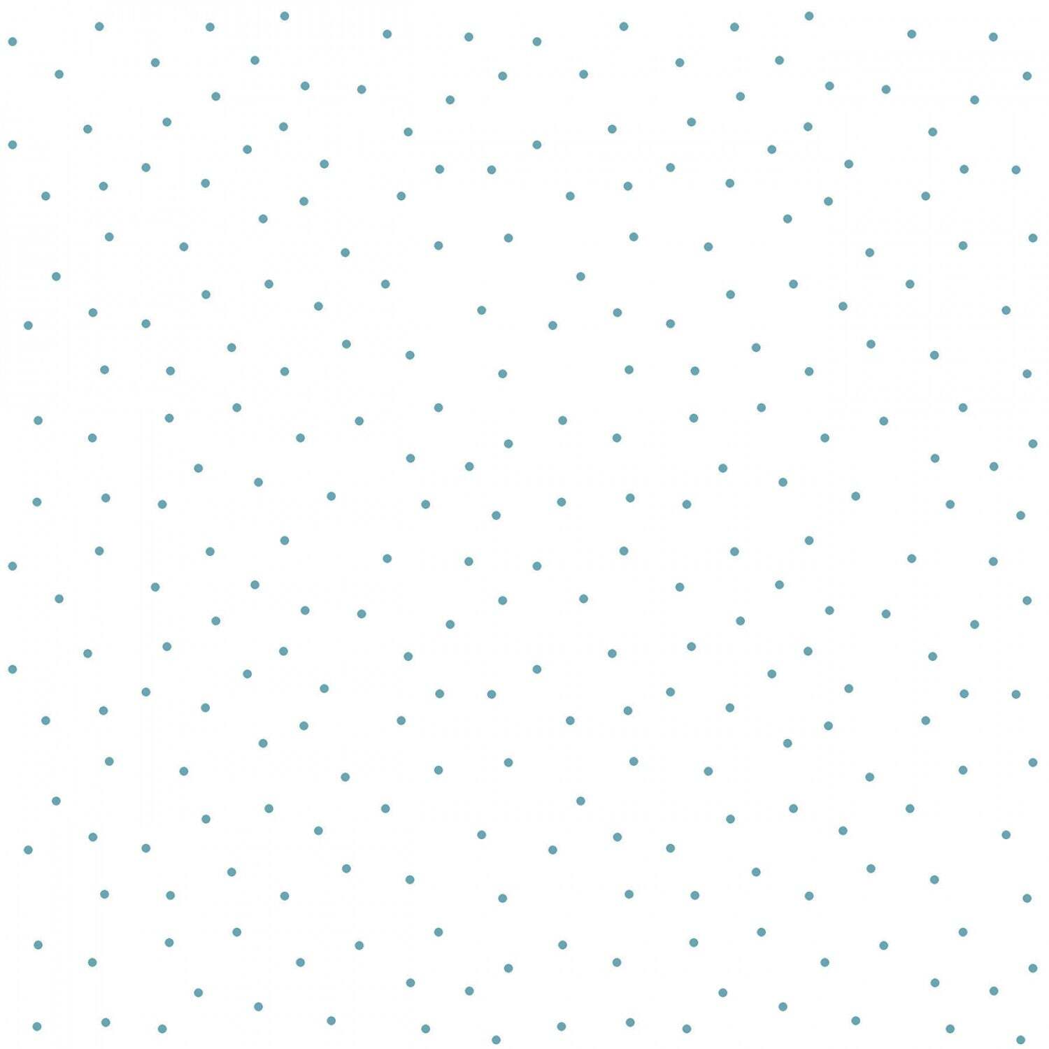 White/Teal Tiny Dots