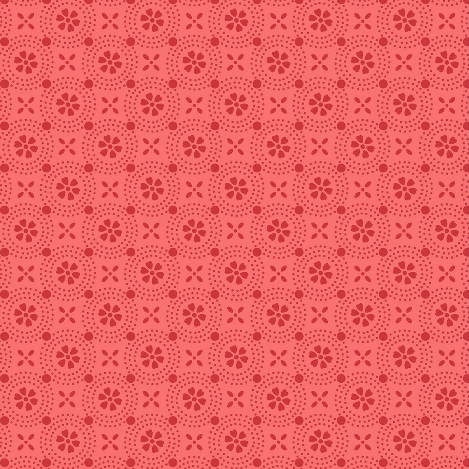 Peachy Pink Dotted Circles