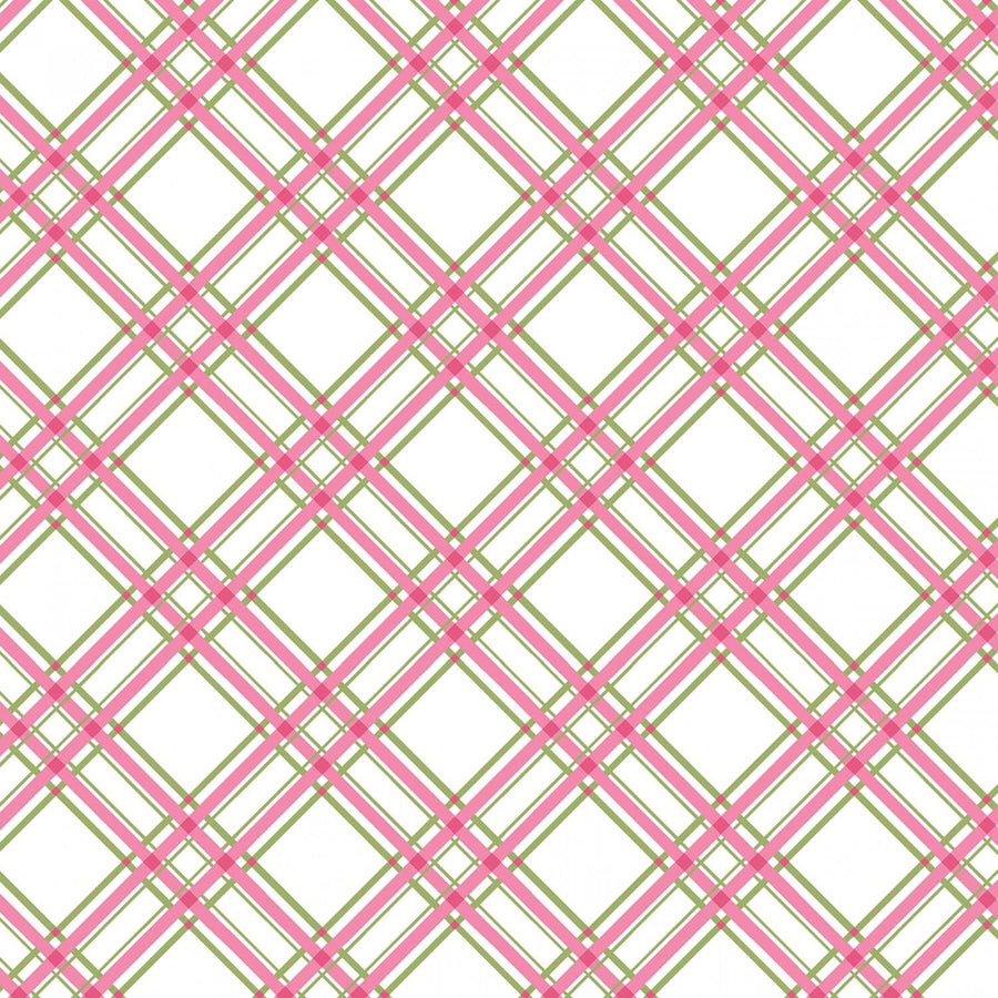 Pink Diagonal Plaid