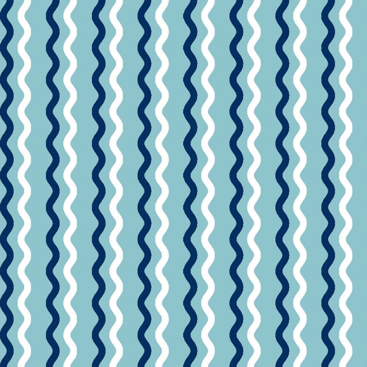 Teal Wavy Stripe