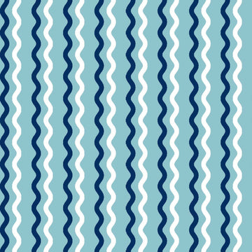 Teal Wavy Stripe