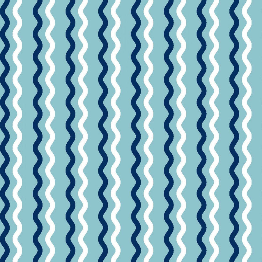 Teal Wavy Stripe