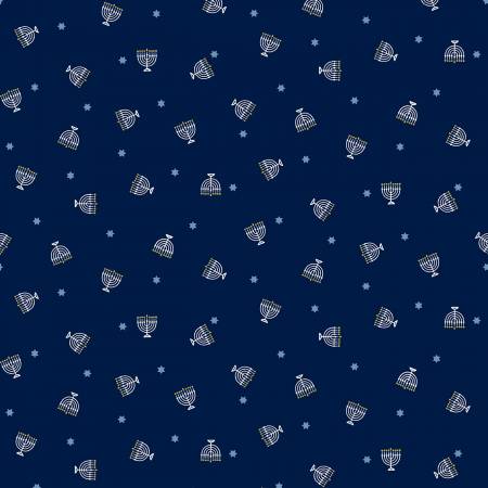 Small Menorahs | Dark Blue