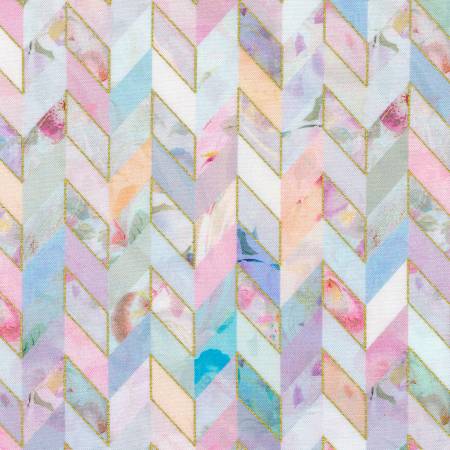 Golden Vibes | Chevron - Pastel w/Metallic