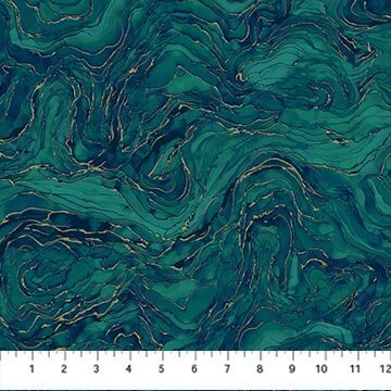 Midas Touch | Teal - Wave Texture