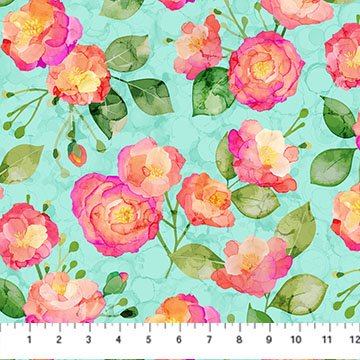 Veranda | Feature Floral - Turquoise
