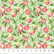 Veranda | Floral & Bird - Pale Green