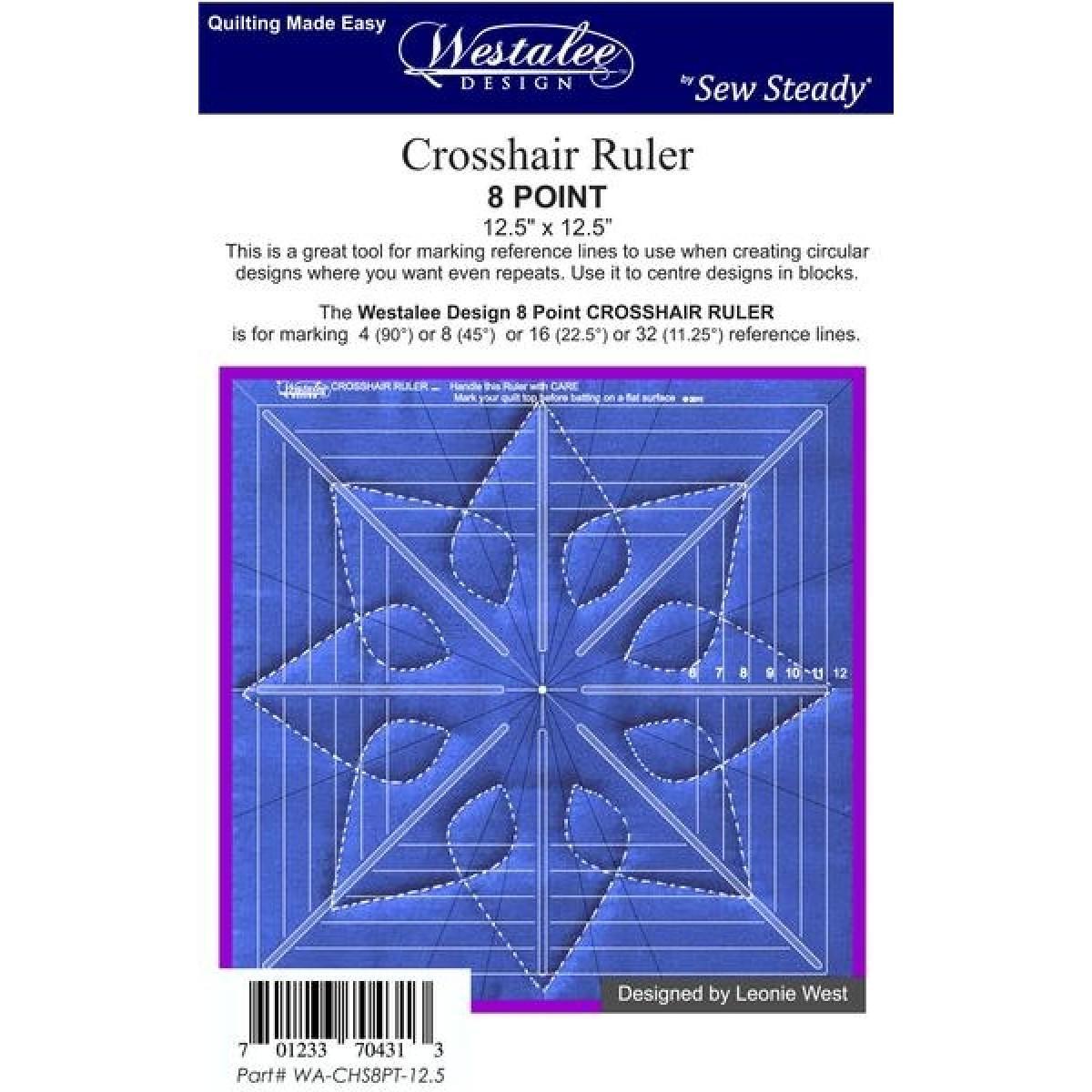 12.5" Crosshair Ruler | 8 Point