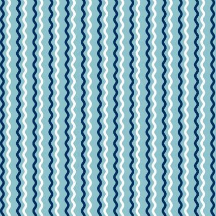Teal Wavy Stripe