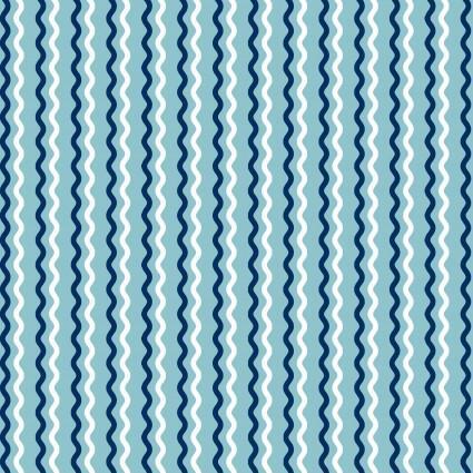 Teal Wavy Stripe